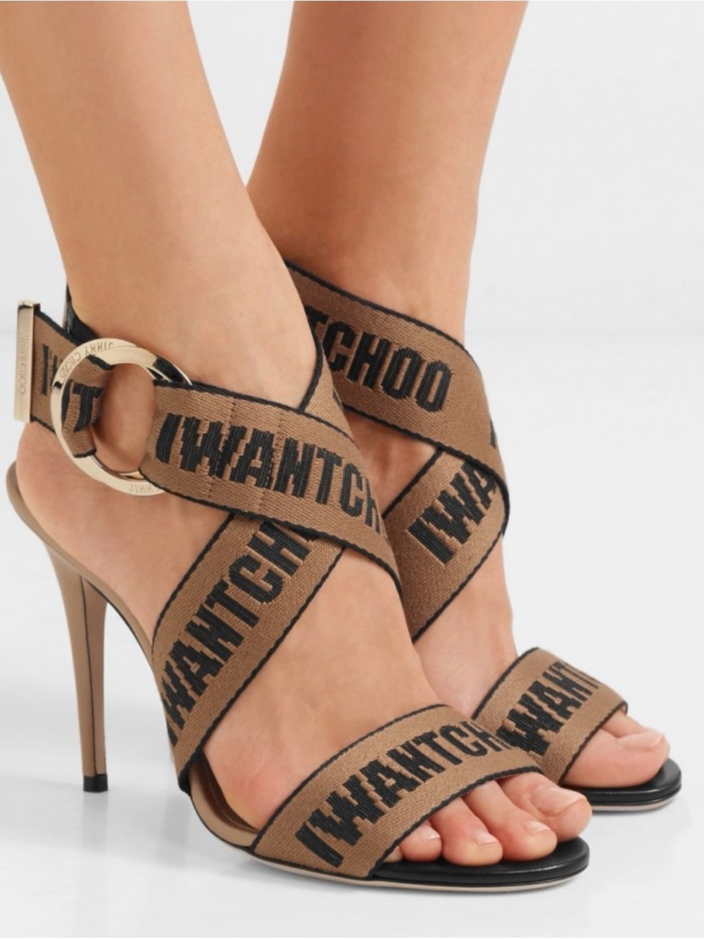 Jimmy Choo Bailey Logo Tape Sandals